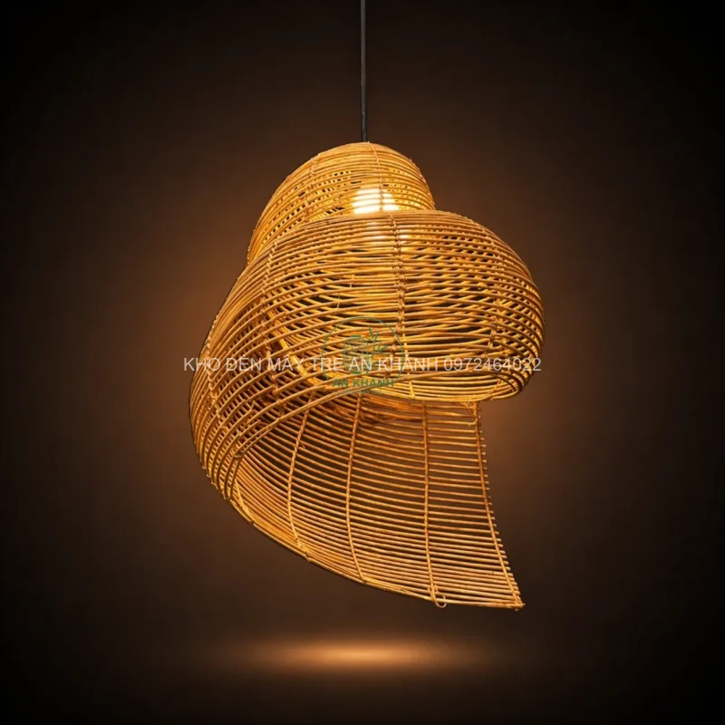 Đèn mây hình ốc trang trí