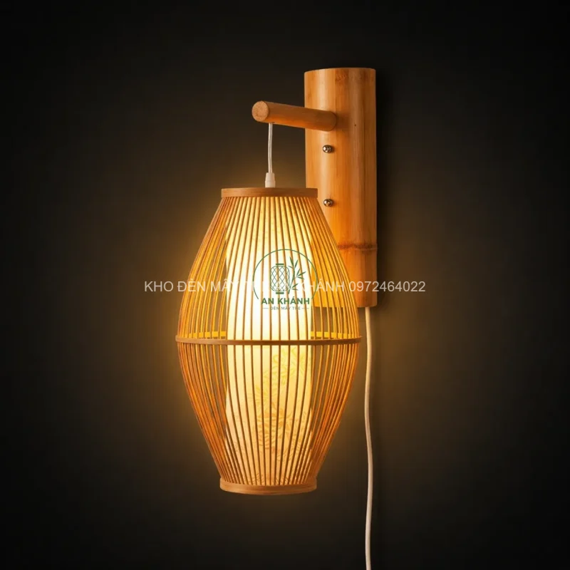 Đèn mây tre ốp tường đẹp tại Hà Nội