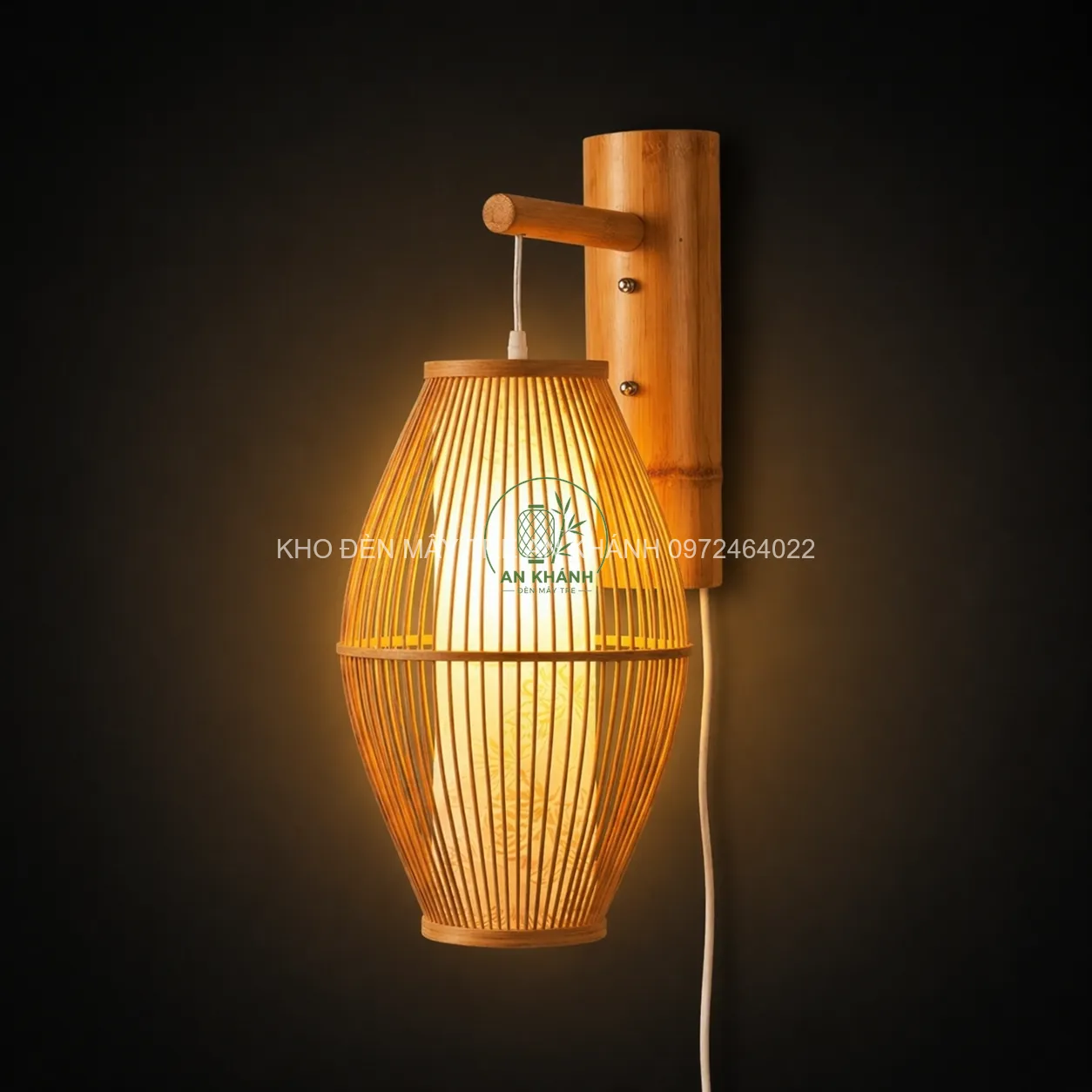 Đèn mây tre ốp tường đẹp tại Hà Nội
