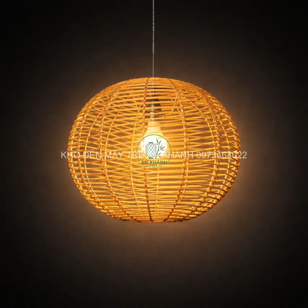 Đèn mây hình cầu 1 lớp