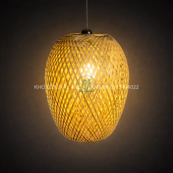 Đèn thả tre hình nhót trang trí