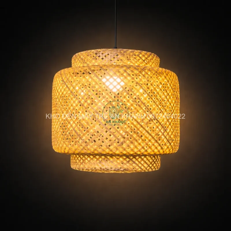 Đèn tre thả trần 3 thân