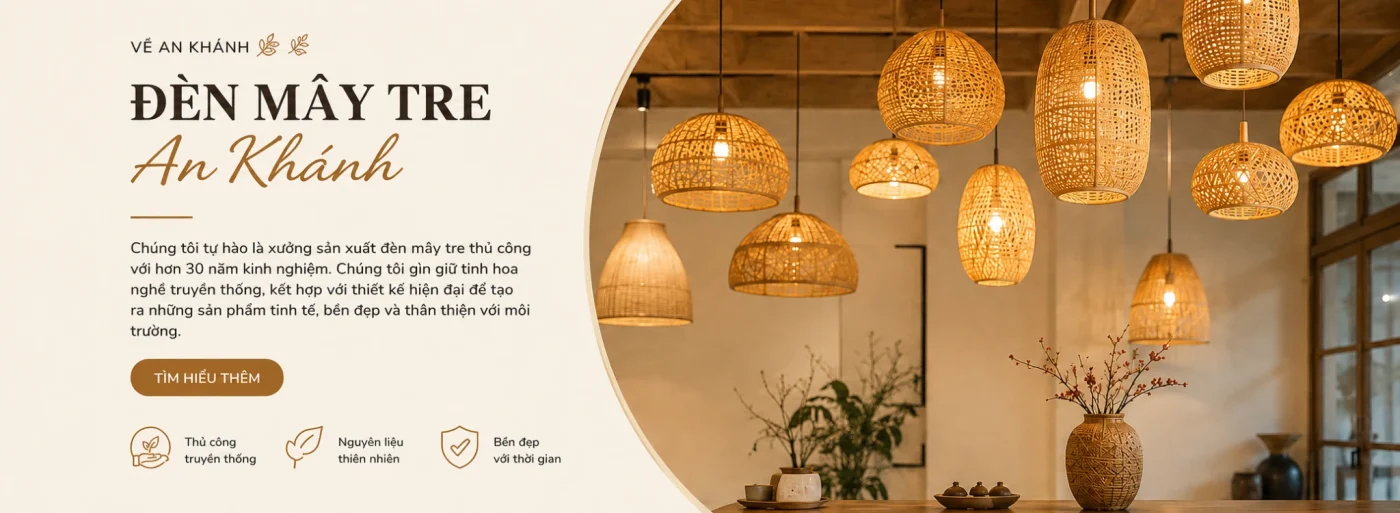 Giới thiệu đèn mây tre an khánh